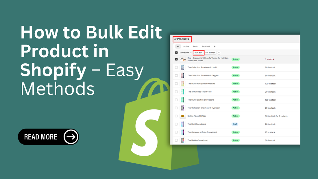 How to Bulk Edit Products in Shopify