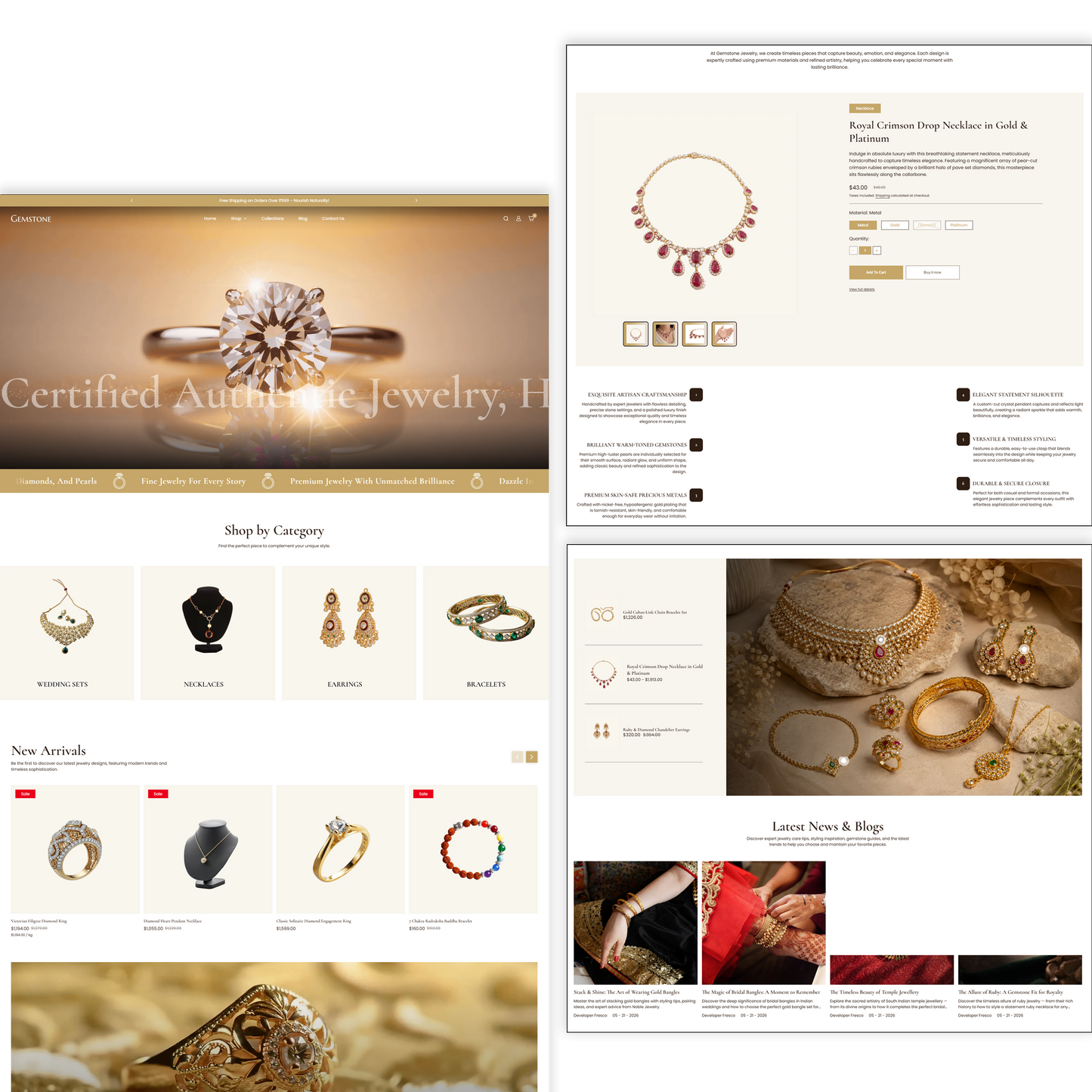 Gemstone - Jewelry Shopify Theme