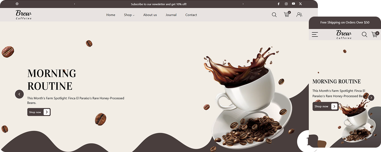 Homepage banner