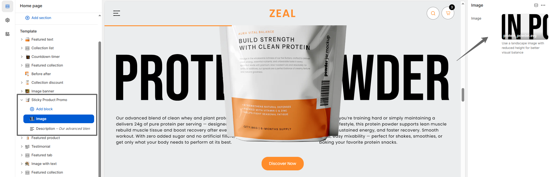 Sticky Product Promo